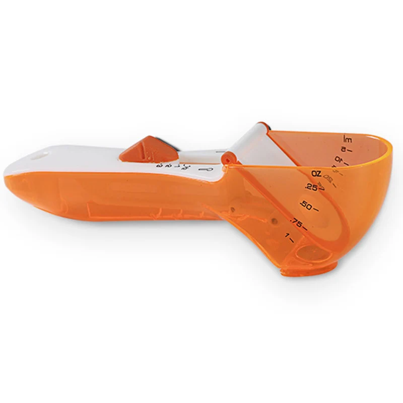 Пластиковая мерная ложка, регулируемый порошковый мерный стакан со шкалой 5 мл-30 мл, кухонный инструмент для приготовления пищи, принадлежности для выпечки - Цвет: Оранжевый