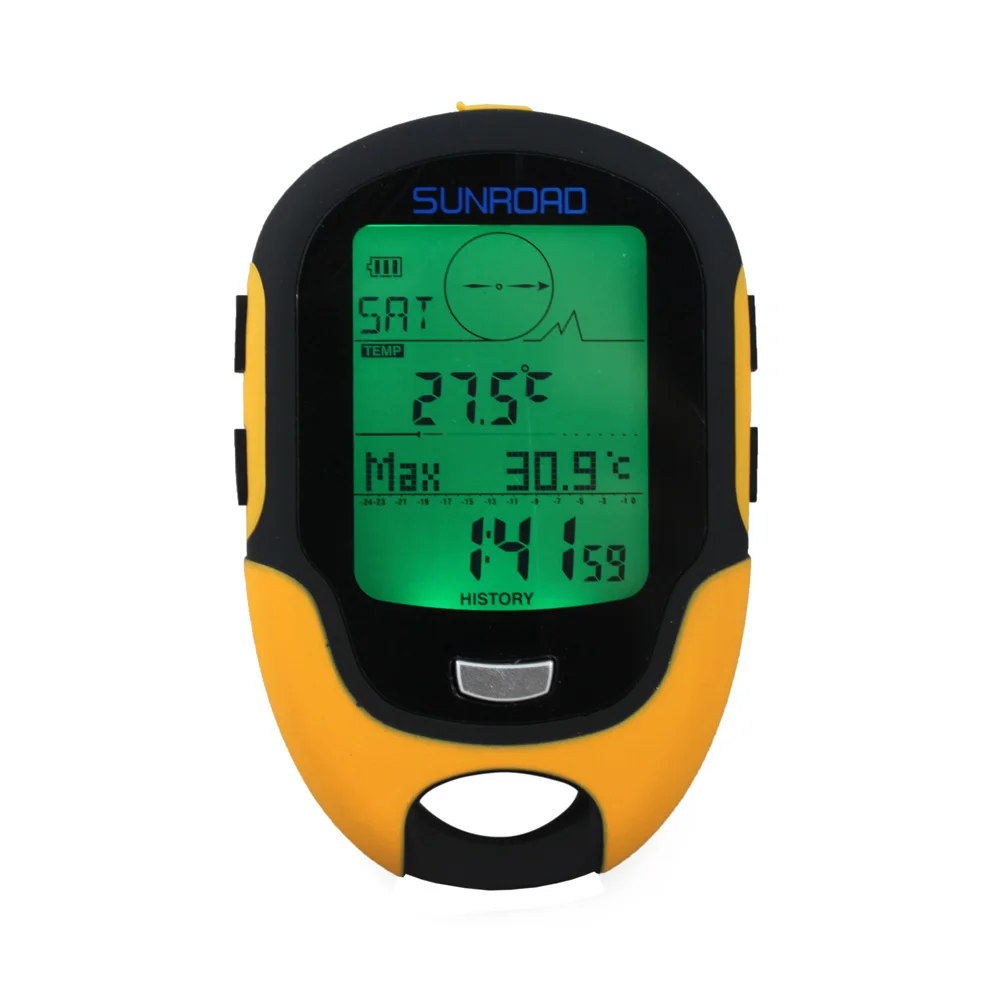 Sunroad FR500 Multifunction LCD Digital Altimeter Barometer Compass Thermometer Hygrometer Weather Forecast LED Torch Waterproof