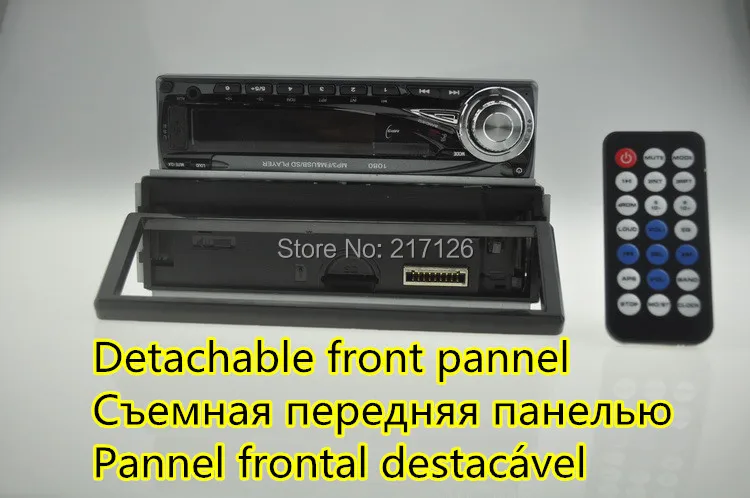 Новинка автомобиль радио плеер Съемная передняя панель MP3 FM/USB/SD/1 Din/пульт дистанционного управления/USB порт 12 V автомобильная аудиосистема Steoro автомобильный MP3