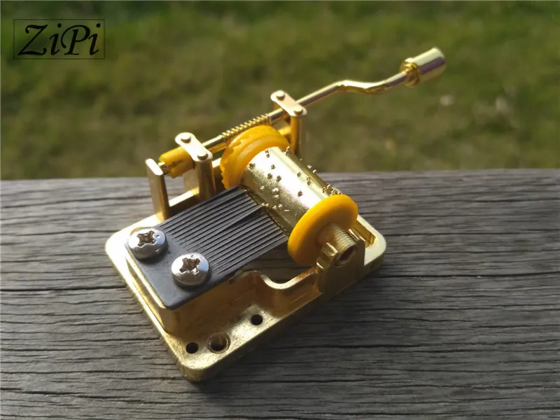 Золото DIY рукоятка движения части Hurdy-guurdy DIY музыкальная шкатулка набор движений 18 мелодий красивая мелодия подарок