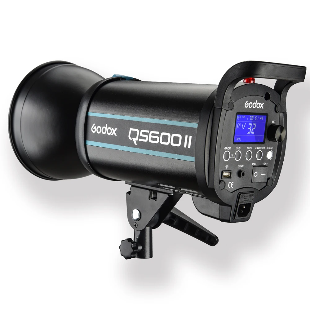 Профессиональный студийный стробоскоп Godox QS600II GN76 600Ws со встроенной беспроводной