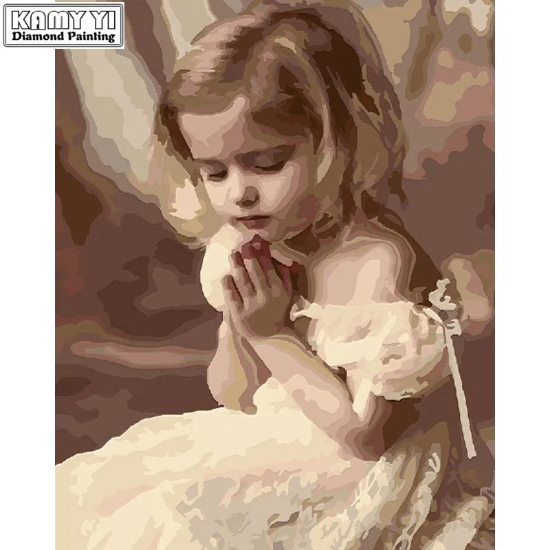 

5D Diy Diamond Painting rhinestones Home decor Diamond embroidery"Angel girl prayer"Diamond mosaic