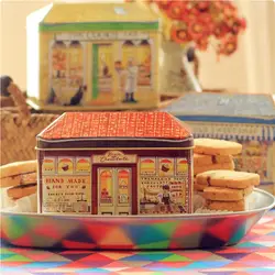 Винтаж Европейский декоративные пекарня олова подарочная упаковка для печенья печенье конфетная коробка Кухня Железный контейнер для