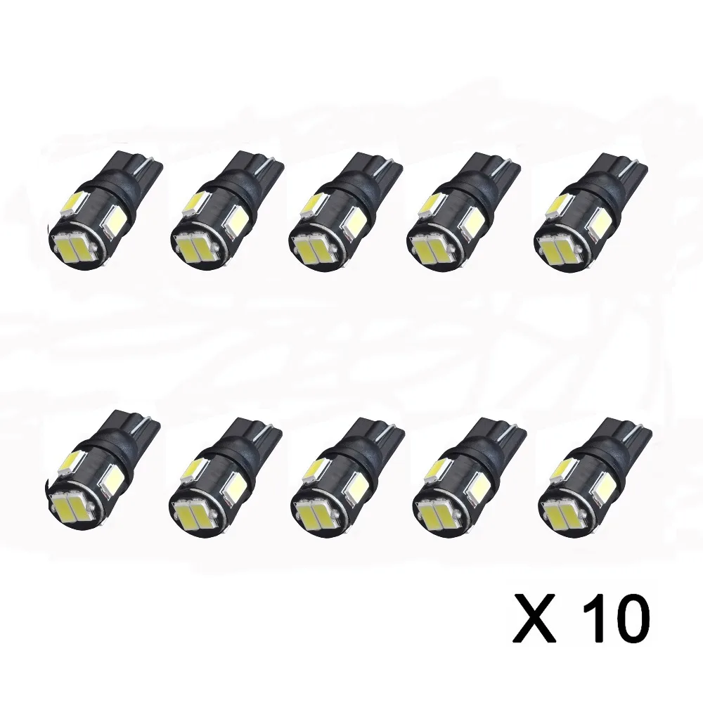 

AGLINT 100PCS/Lot Factory Auto Car Styling T10 W5W 194 168 LED Bulbs Car Interior Reading Dome Trunk Courtesy Lights White 12V