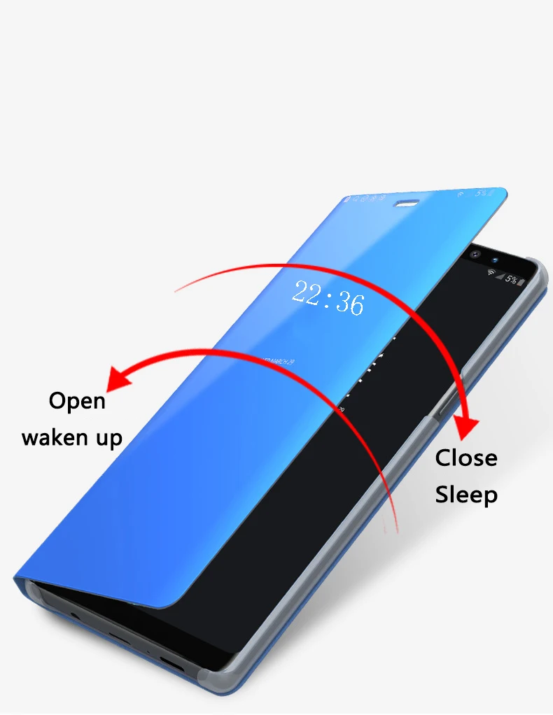 Умный зеркальный флип чехол для Samsung Galaxy S8 A5 A8 J5 J7 J4 J6 J8 2018 S9 Plus S7 Edge S6 Note 8 9 5 4 A3 J3 2017