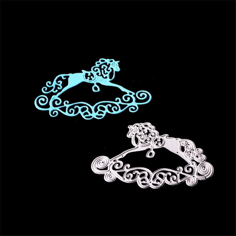 

1pc Decorative Jumping Unicorn Lace Metal Cutting Dies DIY Die Cut Stencil Scrapbooking Craft Card Stencils Template
