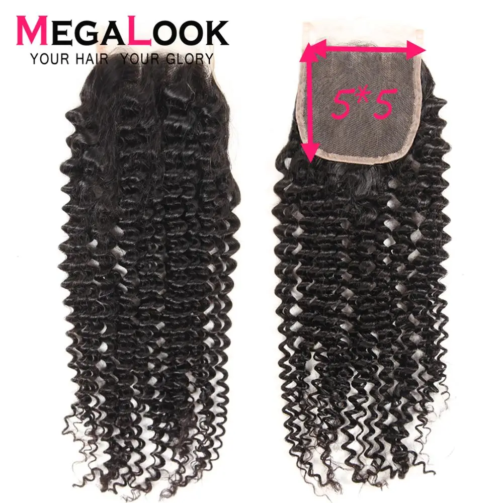 

5x5 Lace Closure Brazilian Closure 6x6 Kinky Curly Closure Pre Plucked Clousure 7x7 Remy Megalook Hair 20 Inch