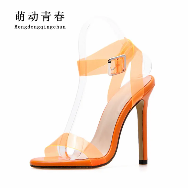 

New Europe Brand High Heels Sandals Beautiful Candy Color Thin Heels Shoes Women Open Toe Party Pumps Sexy Women Dress Sandals
