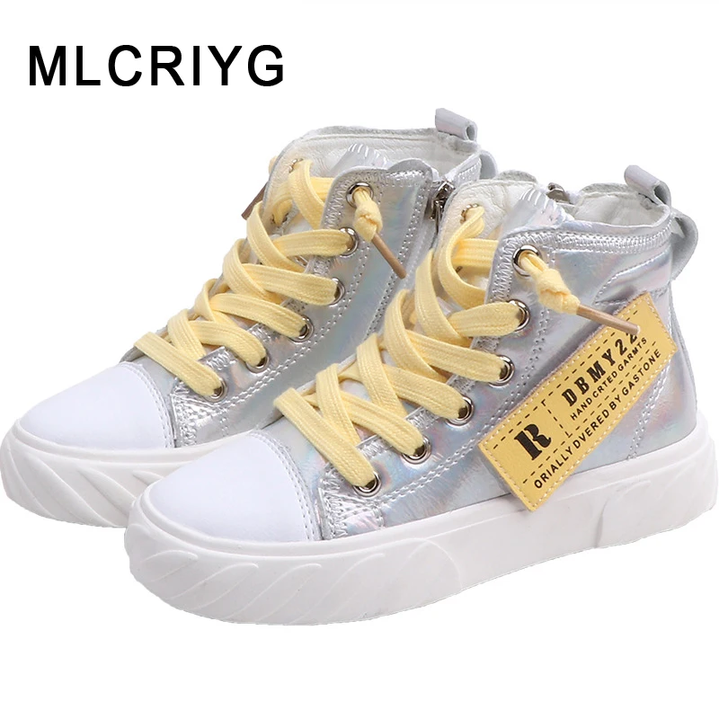 

New 2019 Autumn Kids High Casual Sneakers Baby Girls Sport Sneakers Children Mesh Brand Shoes Boys Black Sneakers Soft Trainers