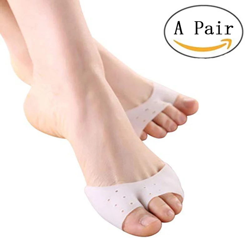 FullHalf Toe Sleeve Metatarsal Pads Ballet Shoe Protect High Heels Bunion Forefoot Cushioning Relief Diabetic Feet Men Women (4)