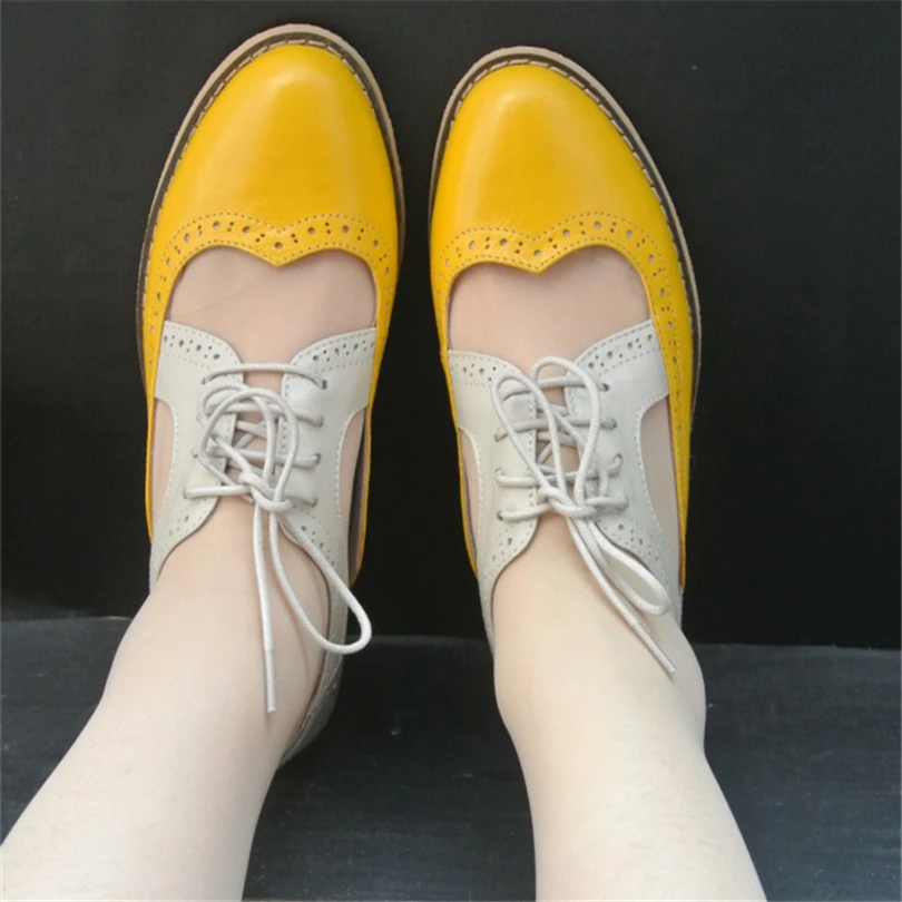 2017 women flat oxford sandals genuine leather handmade us11 10 5 flats green black yellow oxfords