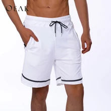 OEAK Лоскутные хлопковые повседневные свободные шорты летние мужские брюки размера плюс с низкой талией шорты в полоску