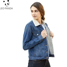 Осенняя джинсовая куртка зимняя женская джинсовая куртка из овечьей шерсти однобортное джинсовое пальто с длинными рукавами теплое джинсовое пальто Верхняя одежда LCY966