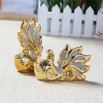

European luxury decoration ceramic Flower gold animal room floor Home Furnishing accessories modern Wedding Jingdezhen