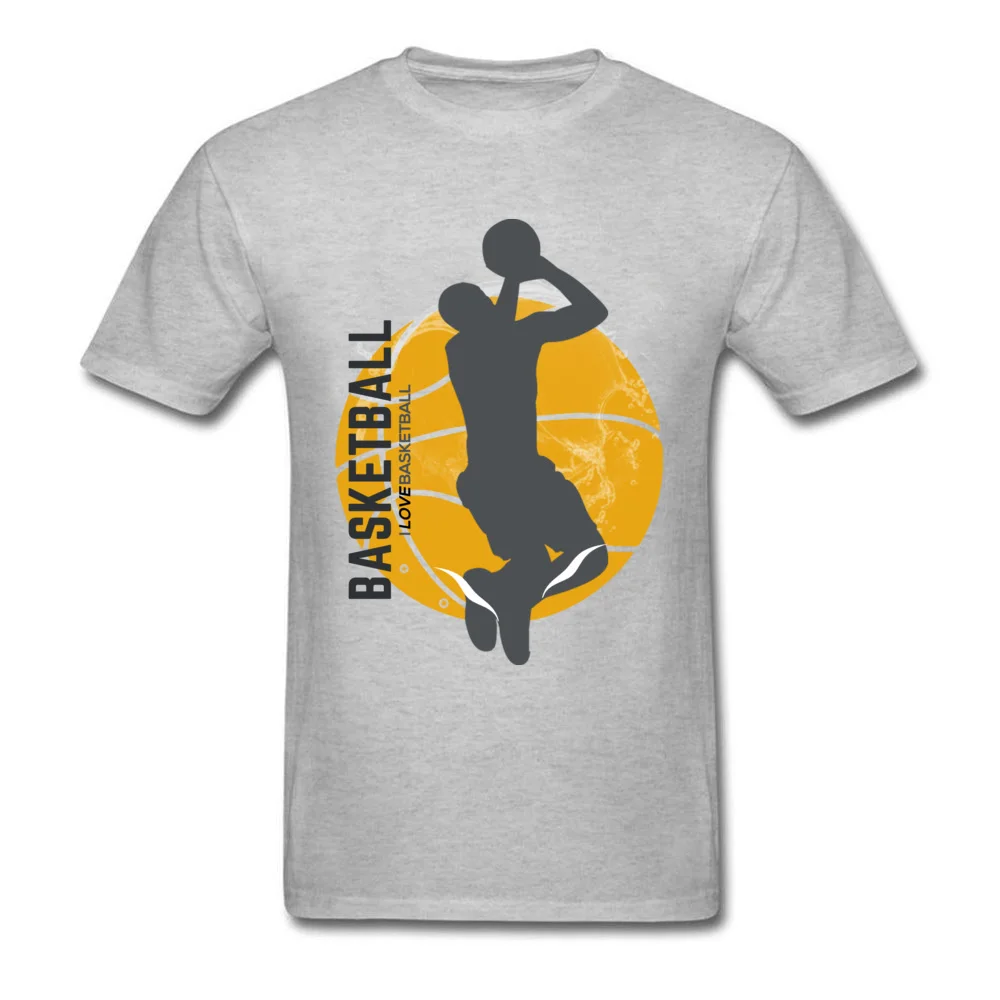 Basketball i love basketball Casual Summer/Fall Cotton Round Collar Mens T Shirt Customized T Shirts Brand Short Sleeve T Shirt Basketball i love basketball grey