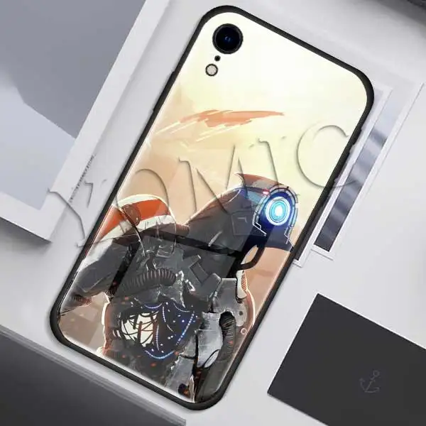 N7 Mass Effect чехол из закаленного стекла для Apple iPhone XR 7 8 6 6S Plus X XS MAX чехол для телефона - Цвет: 012