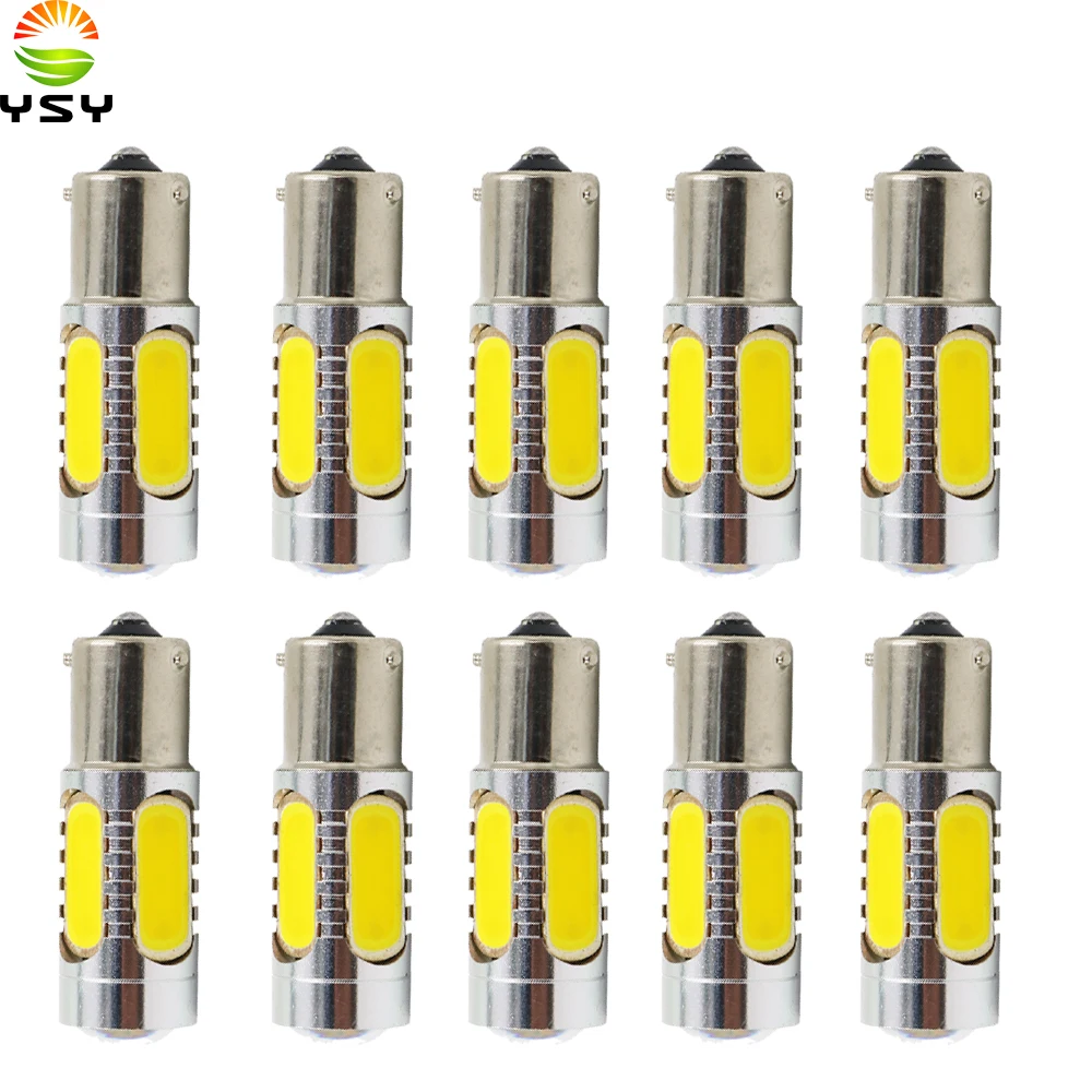 YSY 10 шт. 7 5 Вт светодиодный COB 1156 BA15S BAU15S P21W светильник обратный Автомобильный
