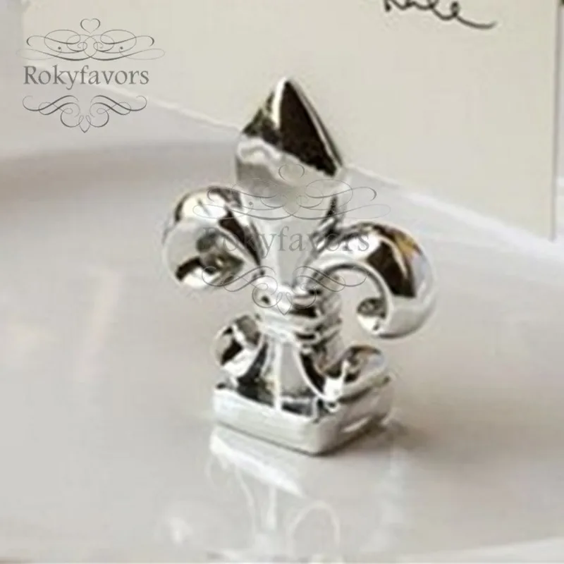 

FREE SHIPPING 20PCS Fleur De Lis Place Card Holder Wedding Party Favors Anniversary Table Decors Gifts Bridal Shower