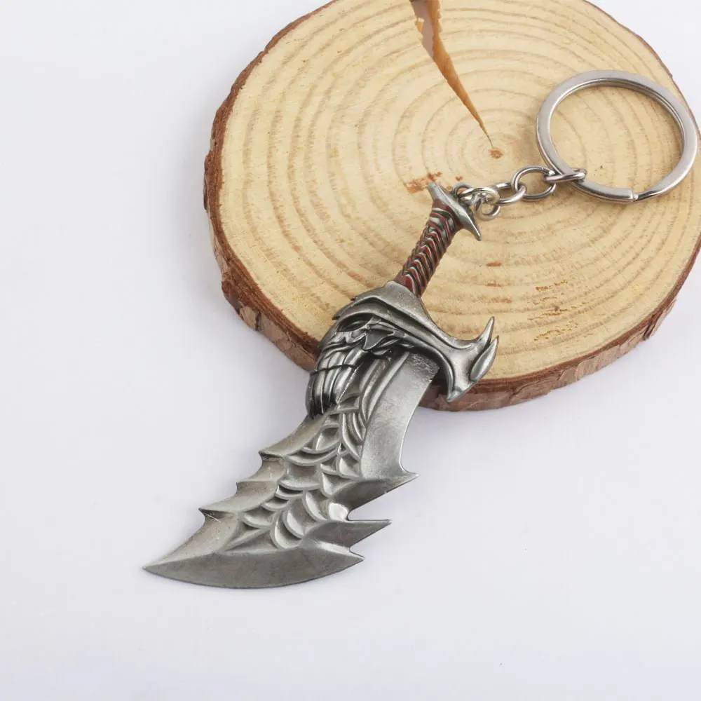 God Of War 4 Logo Keychain Kratos Axe Knife Key Chains Sword OLYMPUS KRATOS Model male and female personality keychain