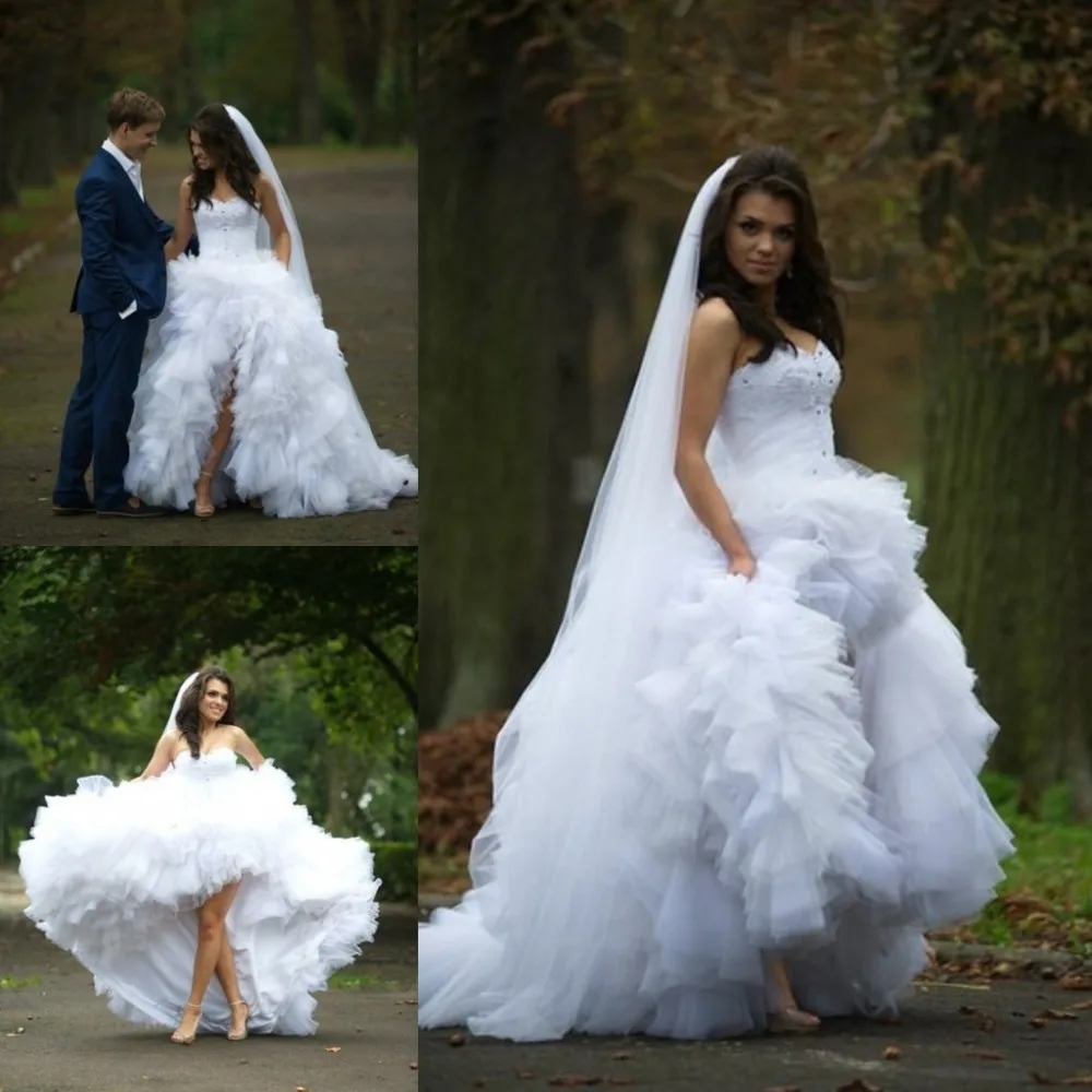 Wedding Hi Low Wedding Dress aliexpress com buy saudi arabic high low wedding dress victorian ball gowns tulle beaded hi lo bridal dresses 2017 vestidos de