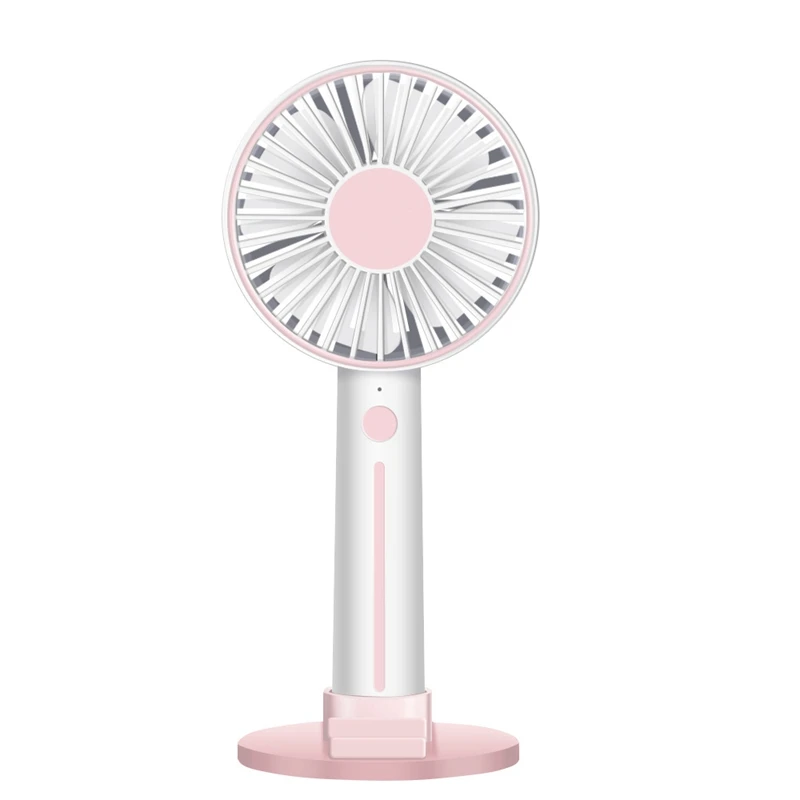 

Usb Handhold Mini Fan Noiseless Rechargeable Desktop Portable 3 Wind Modes With Make-Up Mirror White Fan