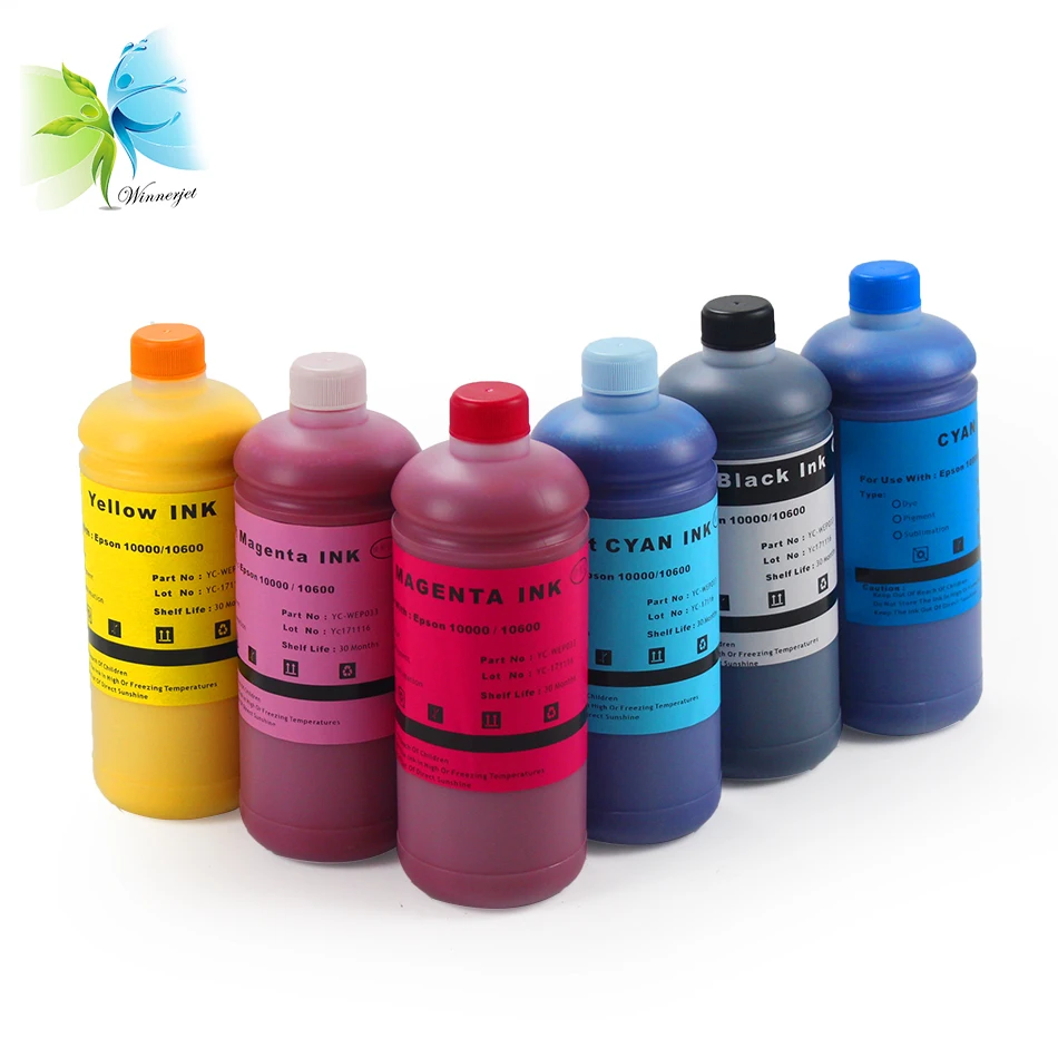 

For Epson Stylus Pro 10000 10600 10000cf Printer 500ml 6 colors Water Based Pigment Ink
