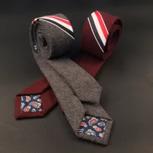 Бренд Mantieqingway Классическая шерстяная Галстуки для Для мужчин Популярные цельный галстук в полоску модные строгий галстук для свадьбы Бизнес Для мужчин s шерстяной галстук