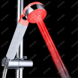 Светодио дный душем гамма светло-красный Изменение Цвета Смеситель для ванны Нет батареи розничный дождя для ванной 8008-A20