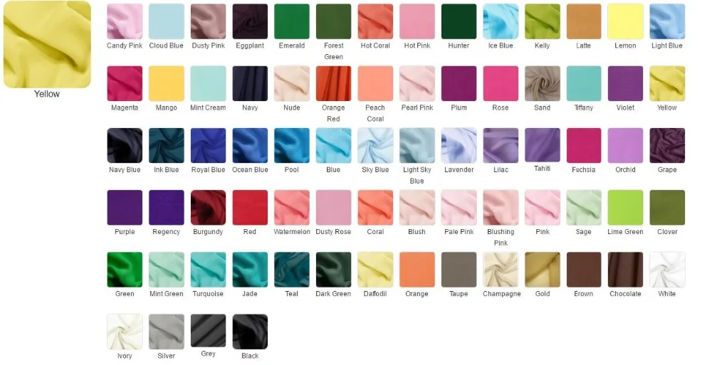 chiffon color chart