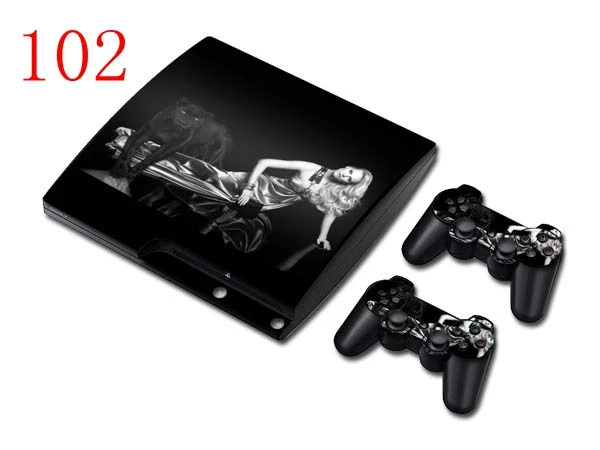 Best Offers OSTSTICKER Lady For PS3 Slim Skin Sticker Cover for Sony PlayStation 3 Console and 2 Controller Skins