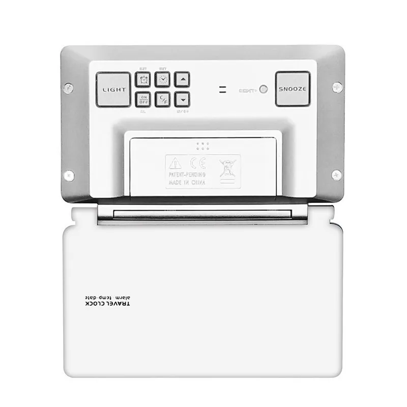  Mini Digital LCD Weather Station Travel Alarm Clock Folding Desk Temperature Simple Electronic Alar