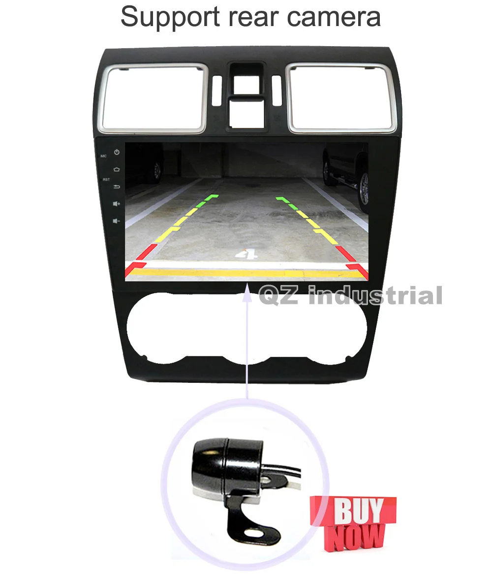 Excellent QZ industrial HD 9inch Android T3 8.1 for Forester XV 2017 Car DVD Player With Canbus 3G 4G GPS WIFI Navi Radio Stereo RDS Map 15