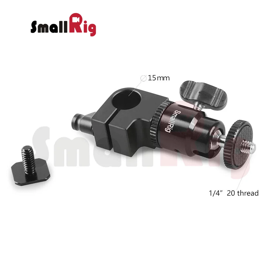 SmallRig 15 мм одиночный стержень зажим с креплением на горячий башмак микро шаровая