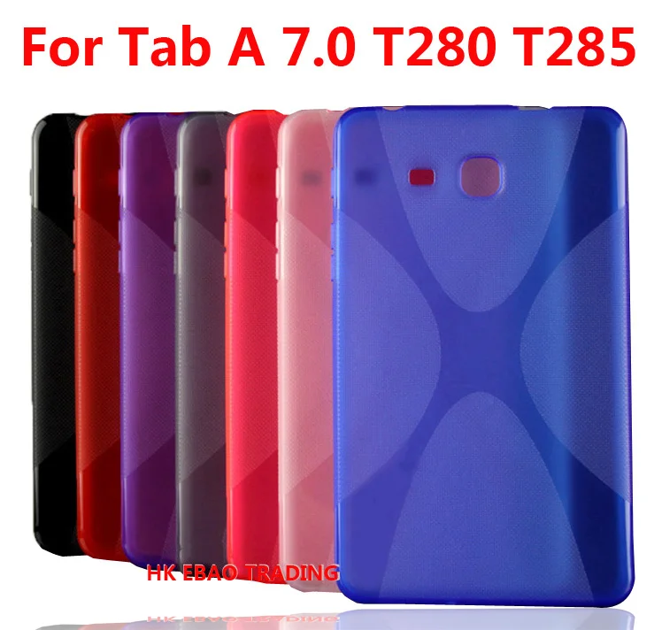 

X Line Skin Tab Cover TPU Case Silicon Gel Soft Back Cover Protect Shell For Samsung Galaxy Tab A 7.0 T280 T285 2016 edition