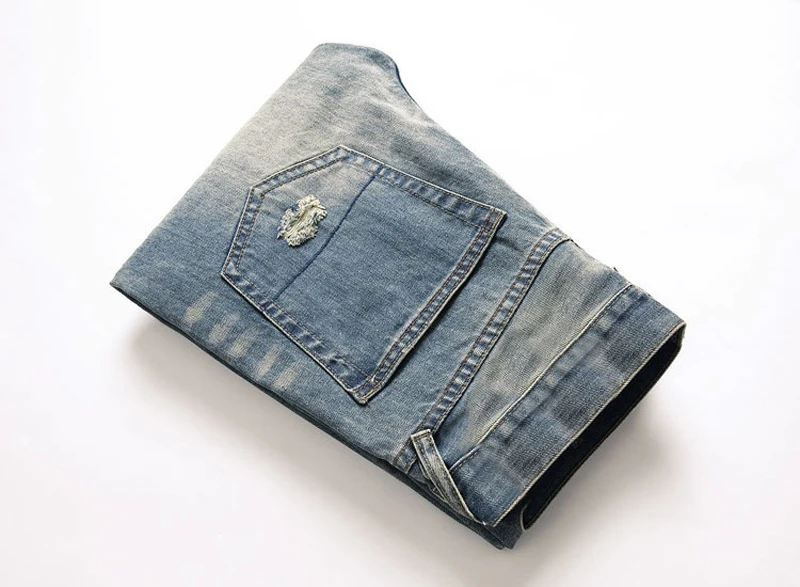 Японский Стиль модные мужские джинсы в стиле ретро синий уничтожено рваные джинсы для мужчин dsel Брюки Slim Fit уличной хип-хоп джинсы homme
