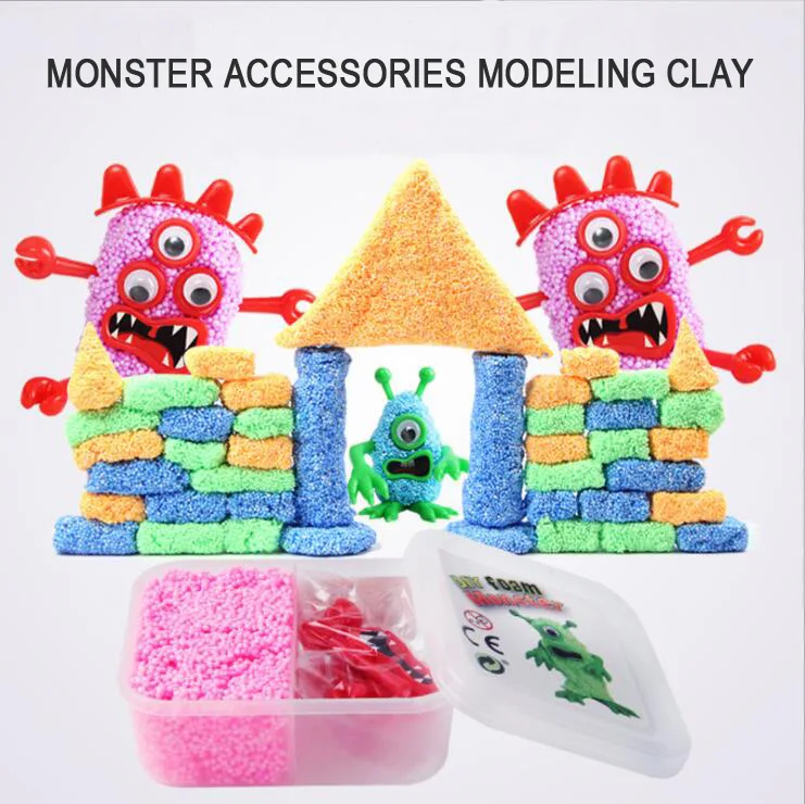 

Yant Jouet Monster Modeling Clay 4 colours Toys slime Air Dry Plasticine Light Soft Polymer putty Jumping DIY Playdough for Kids