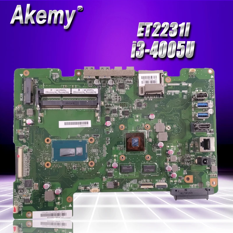 

For ASUS all-in-one ET2231I ET2231 ET223 Mianboard motherboard SR1EK i3-4005U N15V-GM-S-A2 2G video card