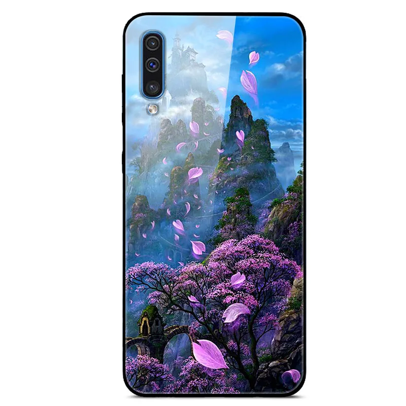 Для samsung Galaxy A50 A40 A30 A20 A10 A40s закаленное Стекло чехол для телефона для samsung M10 M20 M30 A70 A80 A90 A2 Core Стекло чехол