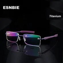 Модные неоновые цветные титановые очки без оправы, женские очки по рецепту, оптические линзы Rx, оправы для очков