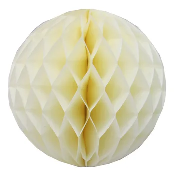 

10pcs ivory beige Paper Honeycombs Ball lantern