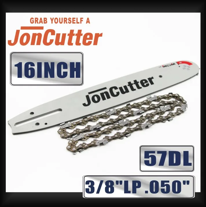 

Farmertec Made 16 inch 3/8 LP .050 57DL Saw chain and Guide Bar Combo For JonCutter G3800 Chainsaw