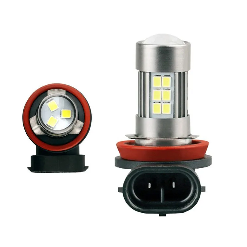 Автомобильный светодиодный фонарь H8 H9 H10 H11 9005 HB3 9006 HB4 2835 27SMD Габаритные огни DRL