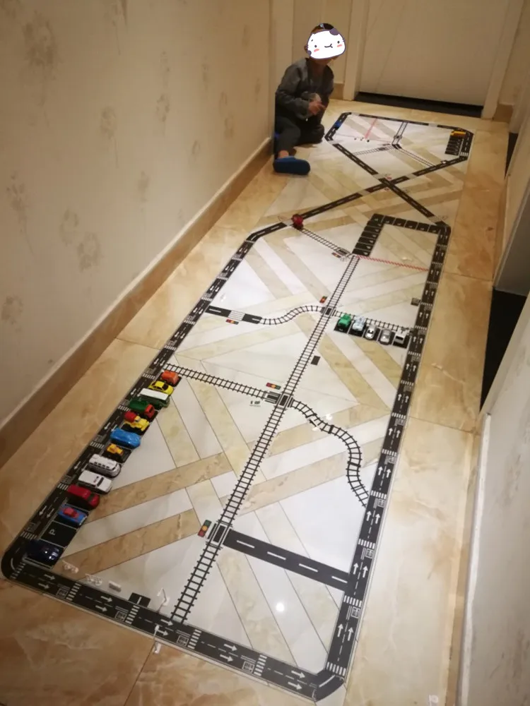 Транзитная дорога железной дороги Скотч DIY детские развивающие игрушки трафика лента с логотипом детские игрушки Автомобильная