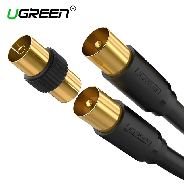 Special Offers UGREEN TV Aerial Coaxial Cable Male to Male 1m Complete with Female to Female Adapter for TV VCR DVD RF Video Digital U/F Cable Special Offers UGREEN TV Aerial Coaxial Cable Male to Male 1m Complete with Female to Female Adapter for TV VCR DVD RF Video Digital U/F Cable