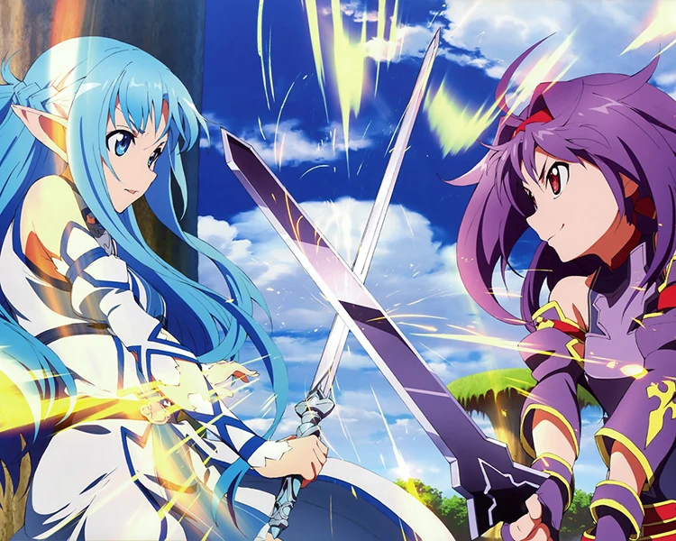 S0488 SAO SWORD ART ONLINE II YUUKI ASUNA MOTHER'S ROSARIO мерцающее лезвие с белыми деревянными ножнами 47"