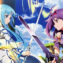 S0488 SAO SWORD ART ONLINE II YUUKI ASUNA MOTHER'S ROSARIO мерцающее лезвие с белыми деревянными ножнами 47"