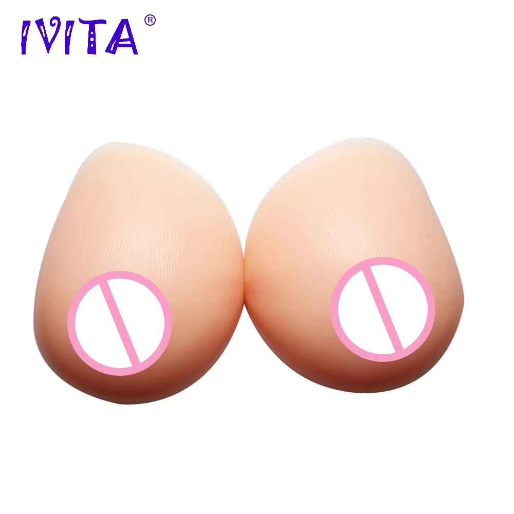 

IVITA 800g Pair Mastectomy Fake Boobs Realistic Silicone Breast Forms For Women Artificial Prosthesis Fashion Enhancer Breasts