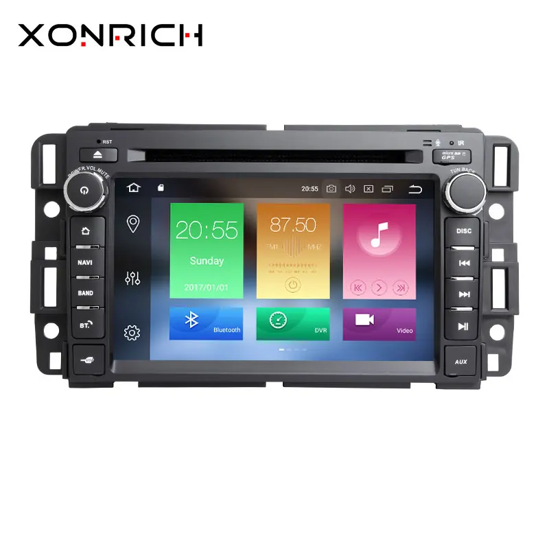 Xonrich 1 Din Android 8 0 радио Автомобильный DVD плеер для GMC Sierra Chevrolet Traverse Express Yukon Denali Acadia