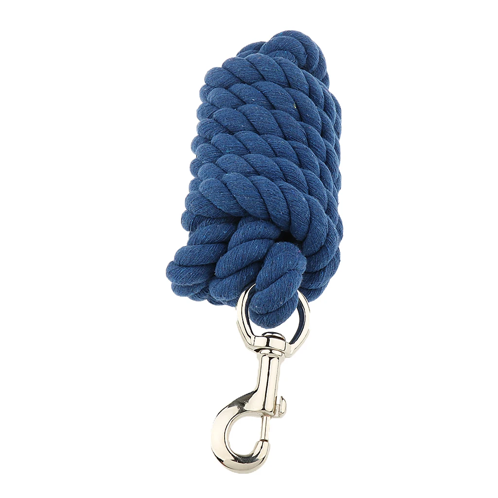 Perfeclan  Premium Horse Lead Ropes Cotton Weave Rein Halters Braided Reins 2.5 m Extra Thick Rope 