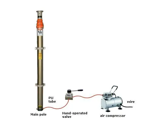 4m lock antenna mast4m 13feet 35kg load heavy duty